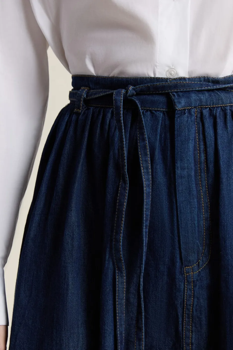 ETAM Faldas Largas|Faldas|Falda larga vaquera azul denim