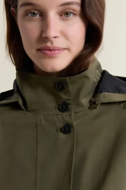 ETAM Abrigos Cortos|Abrigos|Gabardina con capucha y algodón CAQUI