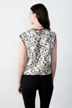 ETAM Cuello Redondo|Jerséis|Jersey de botones sin mangas CRUDO