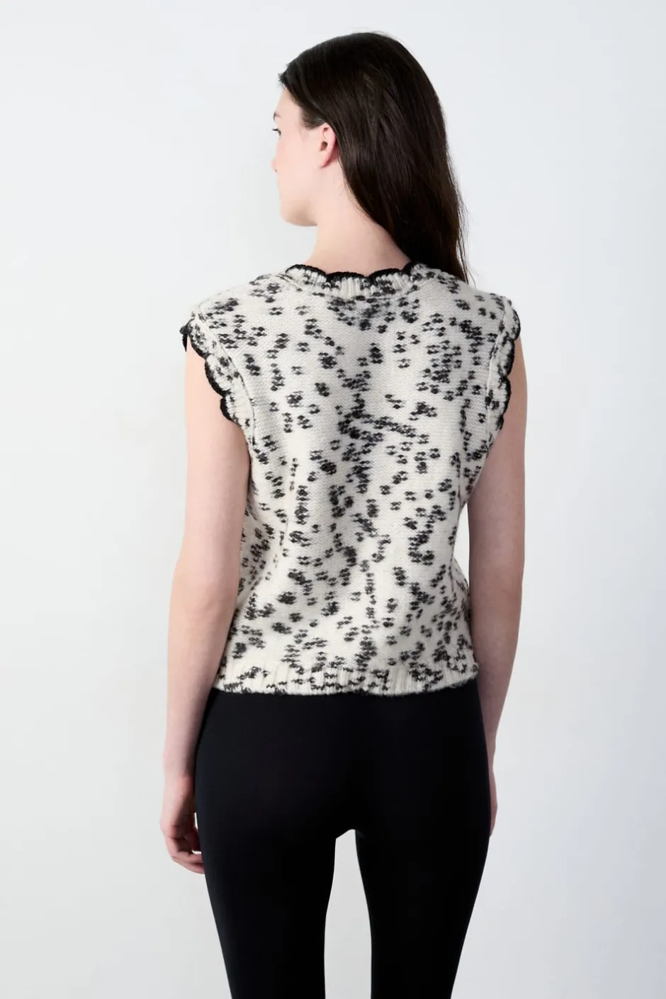 ETAM Cuello Redondo|Jerséis|Jersey de botones sin mangas CRUDO