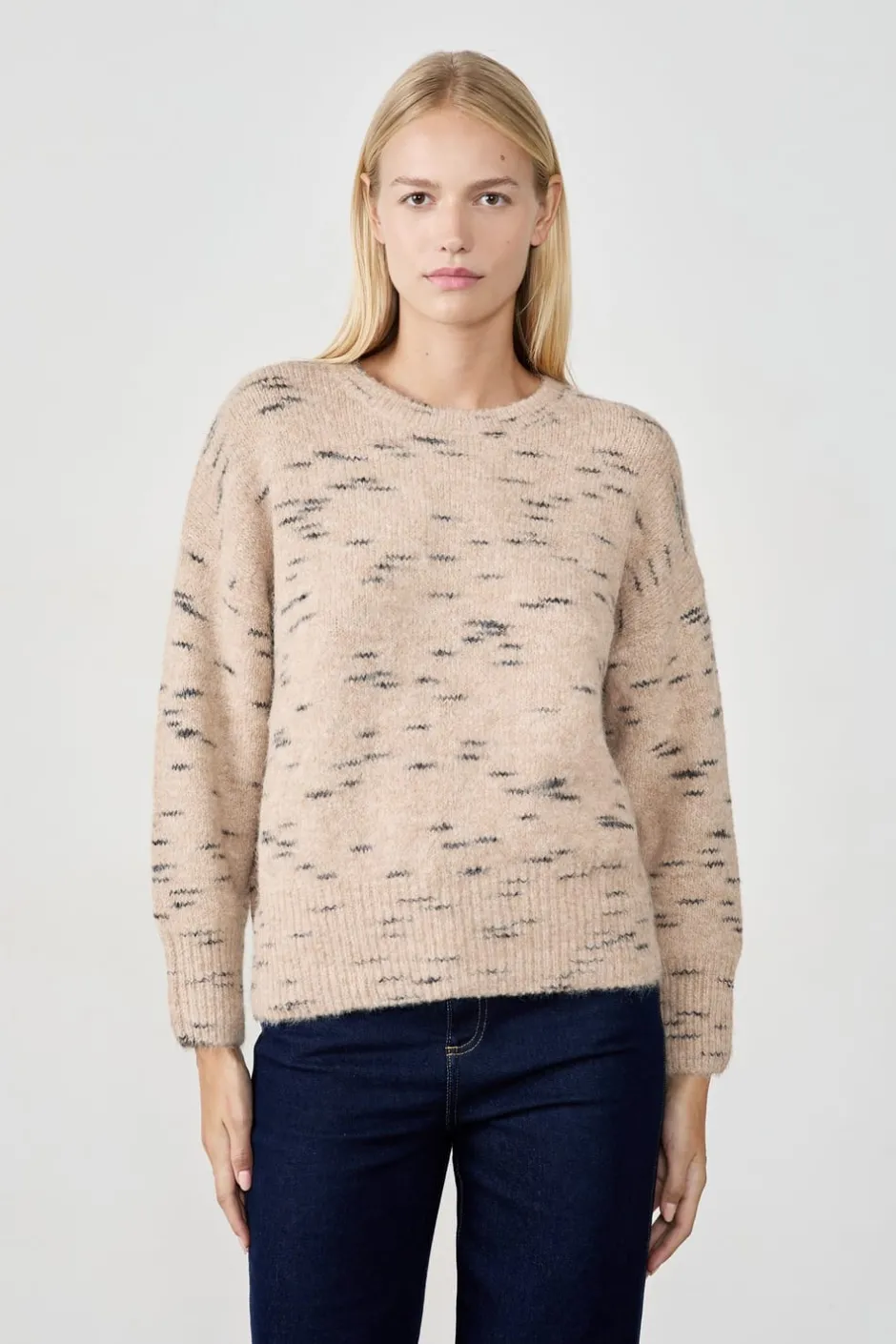 ETAM Jerséis|Cuello Redondo|Jersey de cuello redondo TAUPE