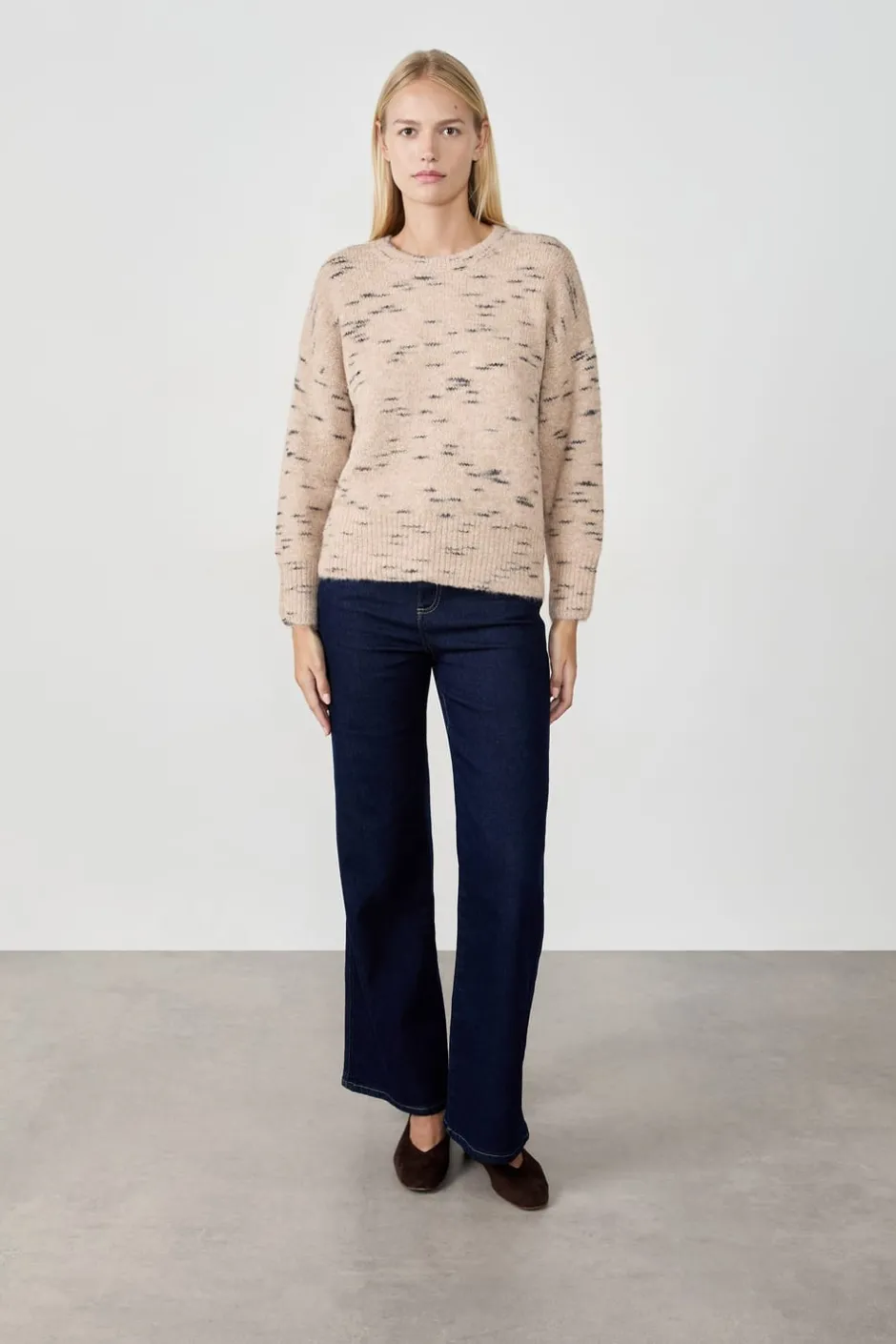 ETAM Jerséis|Cuello Redondo|Jersey de cuello redondo TAUPE