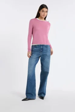 ETAM Cuello Redondo|Jerséis|Jersey de cuello redondo de lana rosa nude