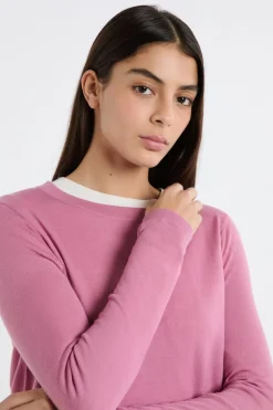 ETAM Cuello Redondo|Jerséis|Jersey de cuello redondo de lana rosa nude