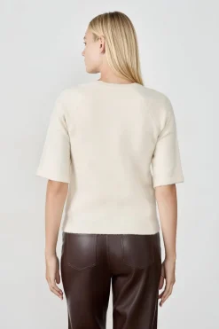 ETAM Cuello Redondo|Jerséis|Jersey de manga corta ECRU