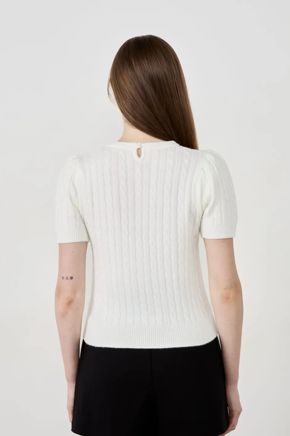 ETAM Fantasía|Cuello Redondo|Jersey de manga corta BLANCO