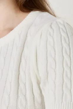 ETAM Fantasía|Cuello Redondo|Jersey de manga corta BLANCO