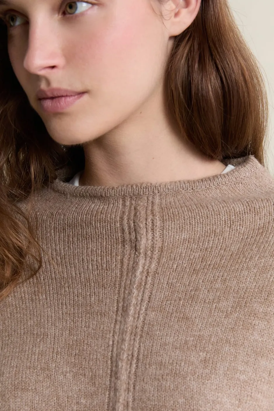 ETAM Sin Mangas|Cuello Alto|Jersey poncho liso GRIS