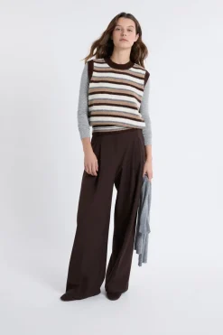 ETAM Rayas Marineras|Sin Mangas|Jersey sin mangas a rayas CRUDO
