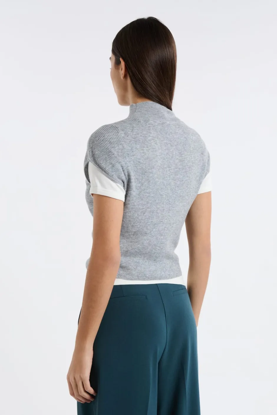 ETAM Cuello Alto|Jerséis|Jersey sin mangas con cuello alto GRIS