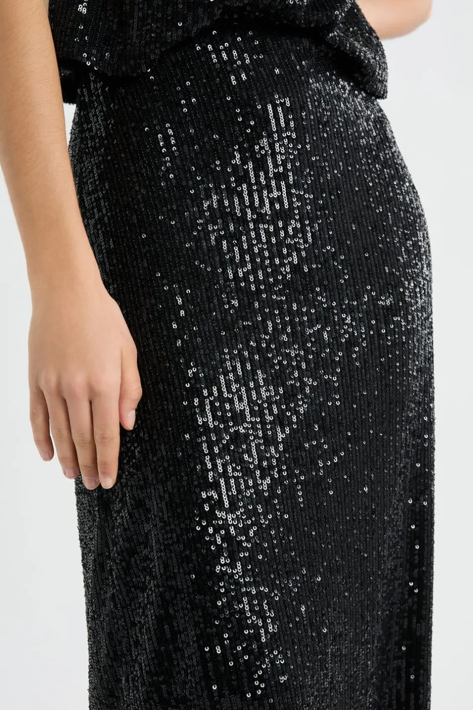 ETAM Faldas Largas|Faldas|Jupe longue à sequins NOIR