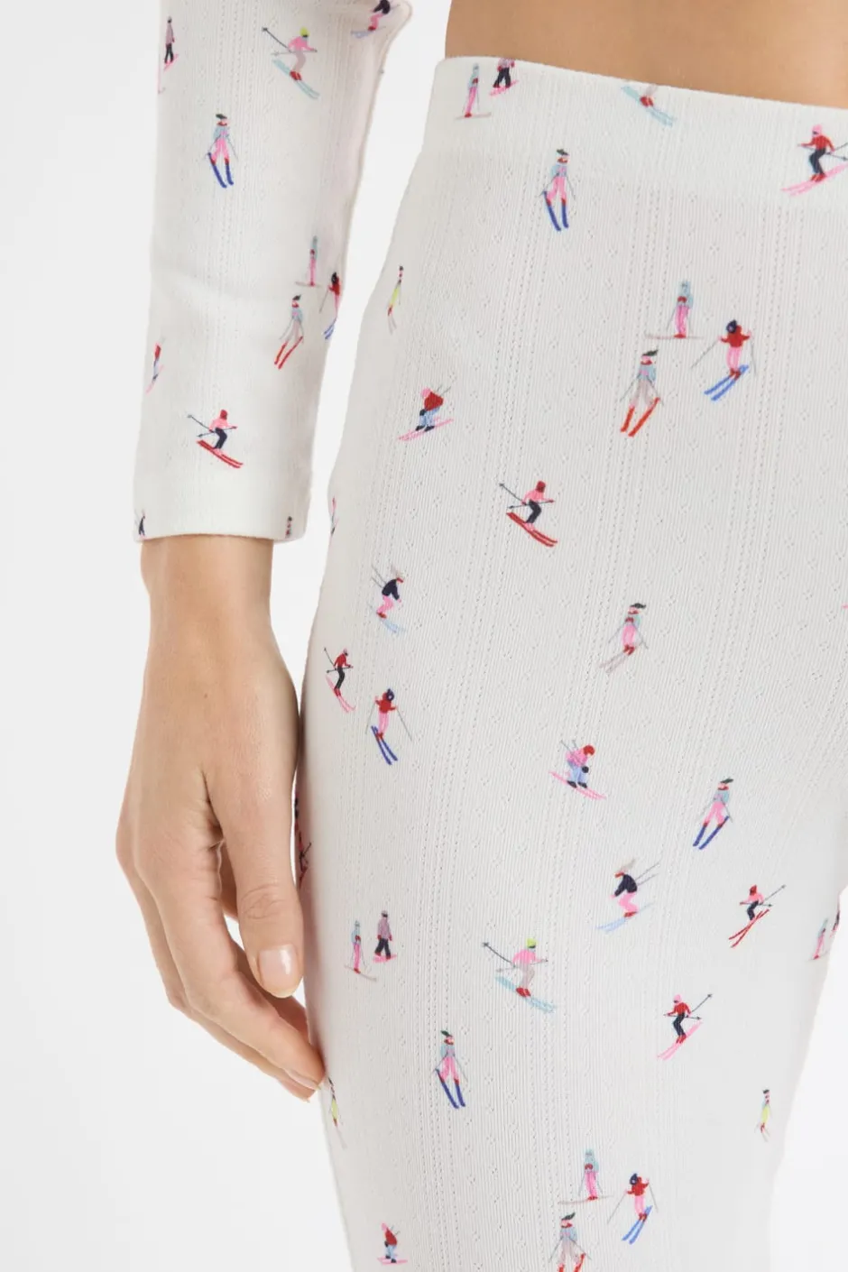 ETAM Los Pijamas Más Responsables|Partes De Abajo De Pijama|Leggings de pijama con motivos de esquiadores crudo