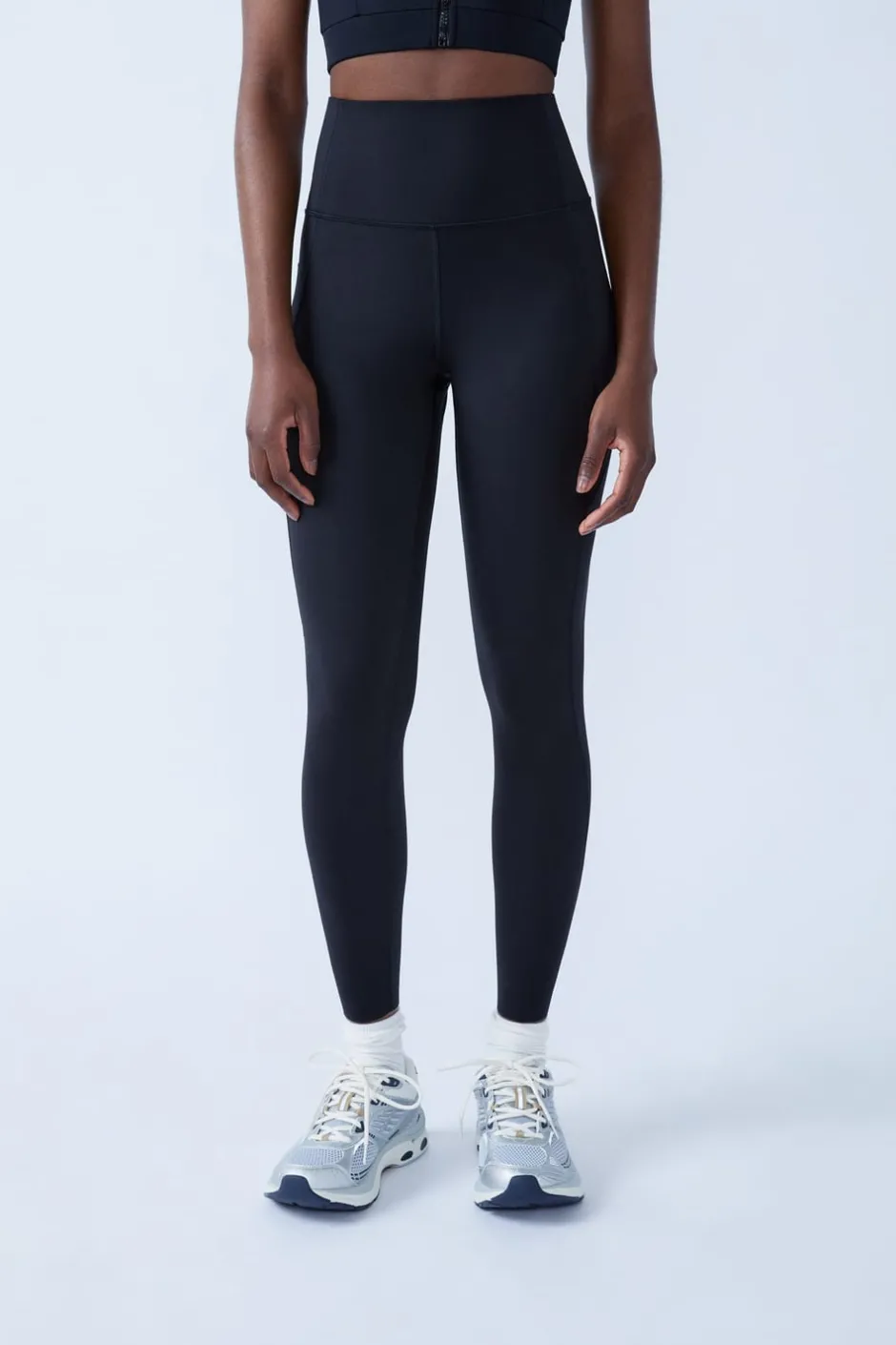ETAM Leggings Deportivos|Braguitas Deportivas|Leggings efecto vientre plano NEGRO