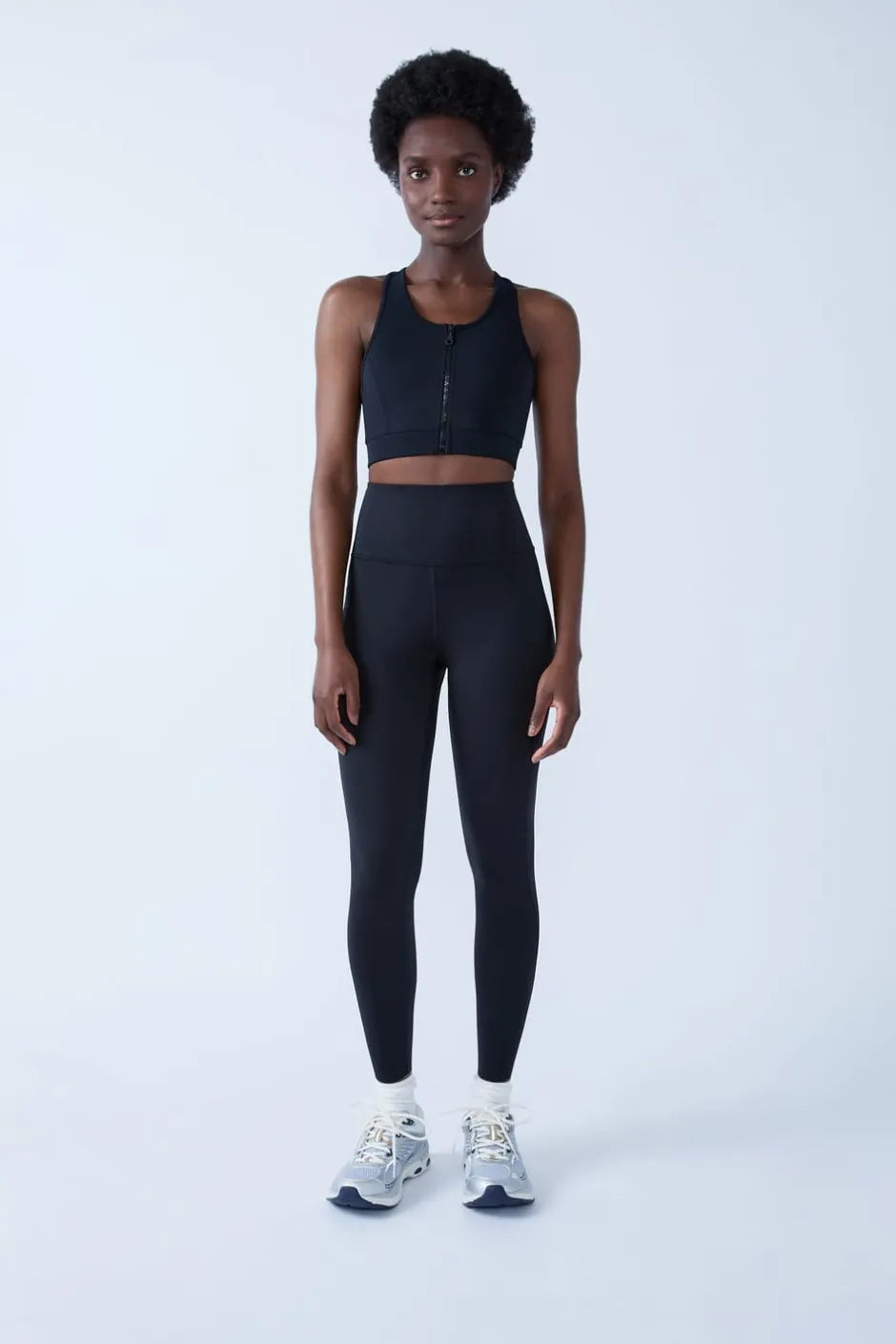 ETAM Leggings Deportivos|Braguitas Deportivas|Leggings efecto vientre plano NEGRO