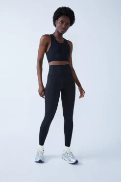 ETAM Leggings Deportivos|Braguitas Deportivas|Leggings efecto vientre plano NEGRO