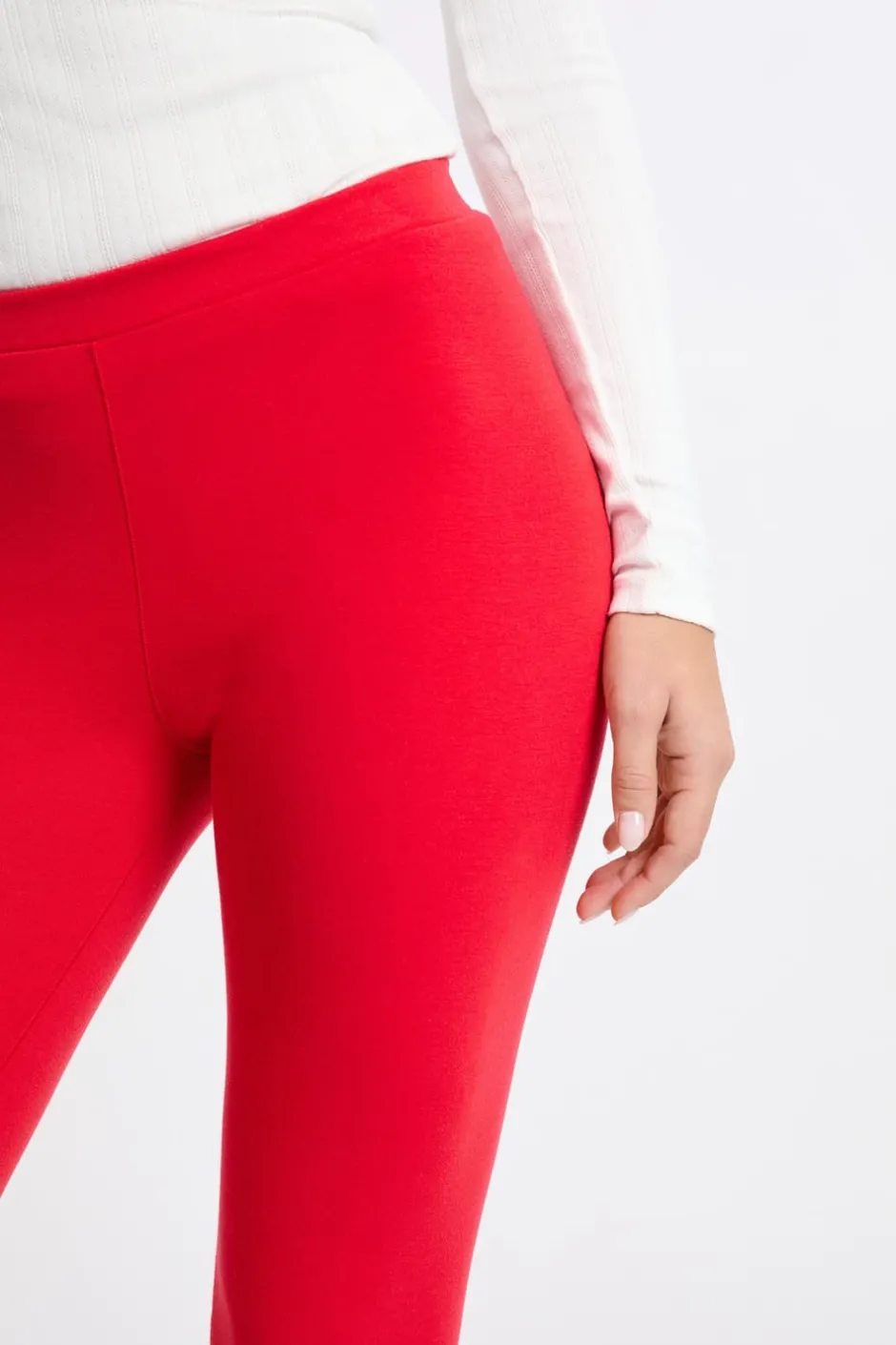 ETAM Pijamas Calentitos|Partes De Abajo De Pijama|Leggings largos ROJO