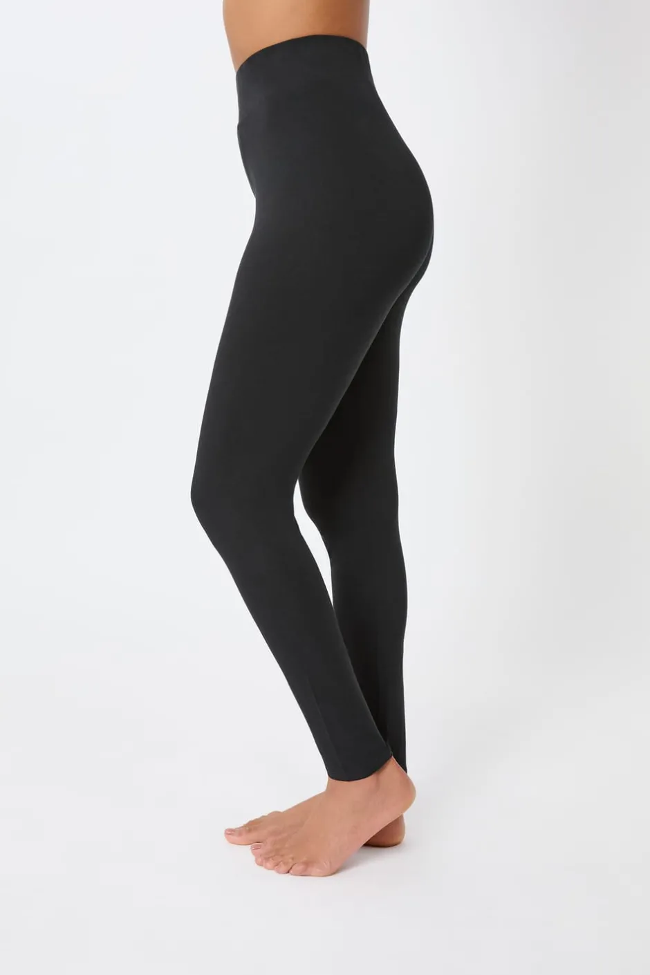 ETAM Leggings|Medias Y Calcetines|Leggings lisos de algodón NEGRO
