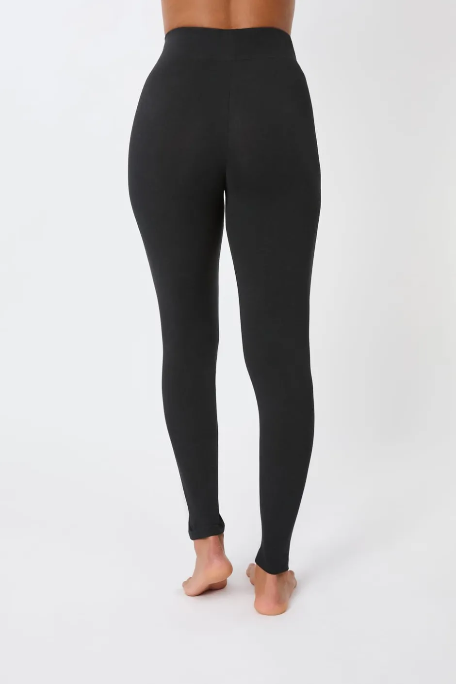 ETAM Leggings|Medias Y Calcetines|Leggings lisos de algodón NEGRO