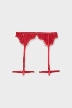 ETAM Ligueros|Liguero de encaje ROJO