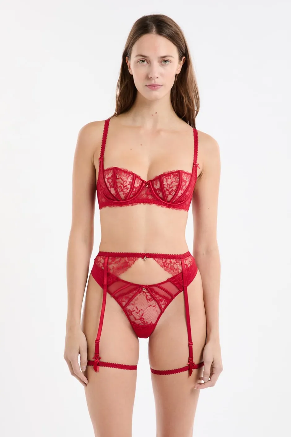 ETAM Ligueros|Liguero de encaje ROJO