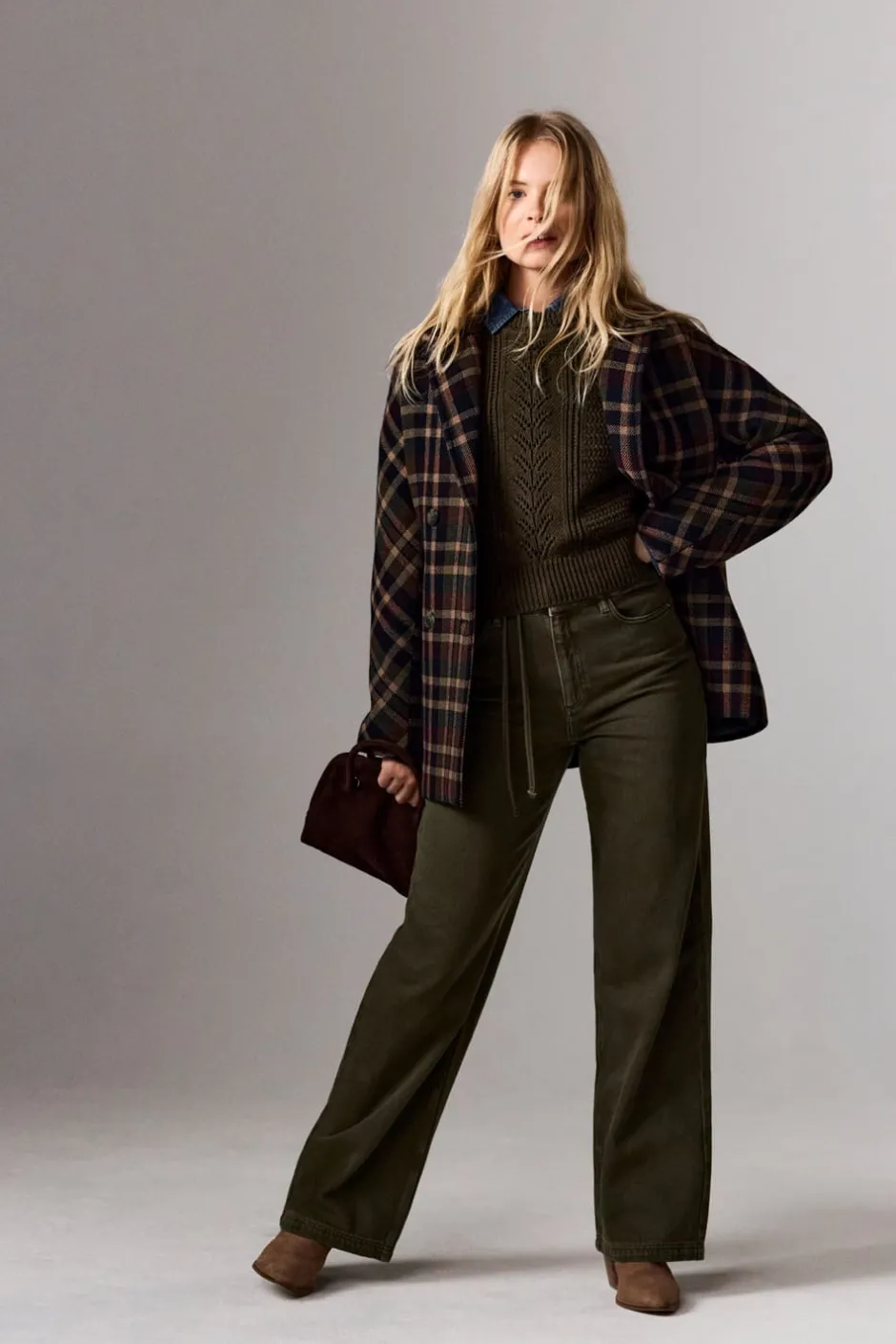 ETAM Abrigos Cortos|Abrigos Largos|Manteau mi-long avec laine IMP FOND VERT