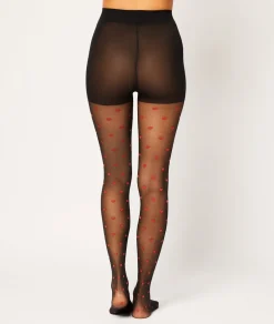 ETAM Medias Y Calcetines|Medias de corazón de moda - 30D ROJO