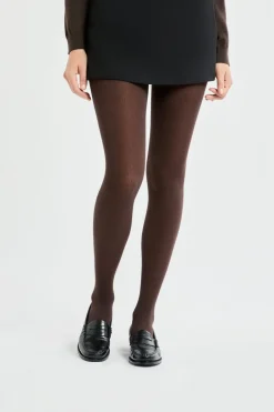 ETAM Medias Y Calcetines|Medias opacas con cashmere MARRÓN