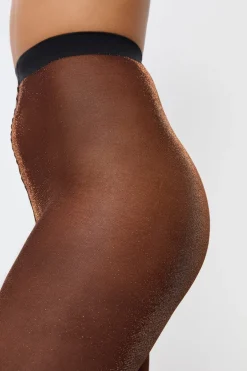 ETAM Medias Y Calcetines|Medias semitransparentes brillantes BRONCE
