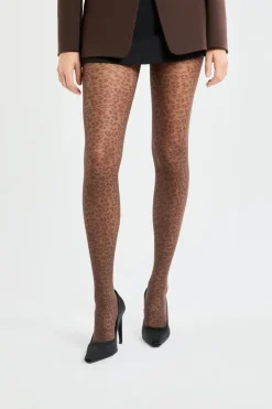ETAM Medias Y Calcetines|Medias transparentes con motivos - 30D MARR&Oacute;N