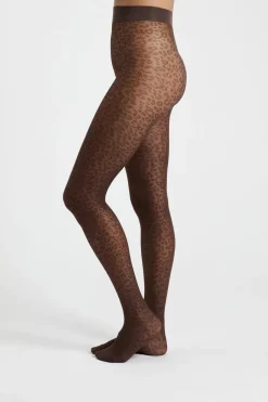 ETAM Medias Y Calcetines|Medias transparentes con motivos - 30D MARR&Oacute;N