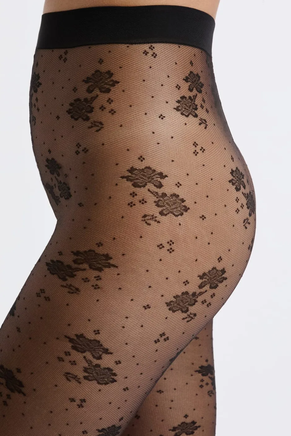 ETAM Medias Y Calcetines|Medias transparentes con motivos - 15D NEGRO