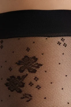 ETAM Medias Y Calcetines|Medias transparentes con motivos - 15D NEGRO