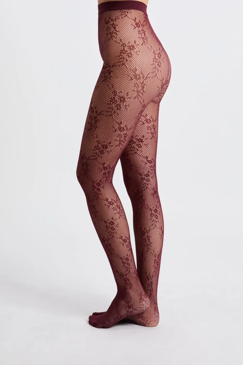 ETAM Medias Y Calcetines|Medias transparentes con motivos - rejilla BURDEOS GRANATE