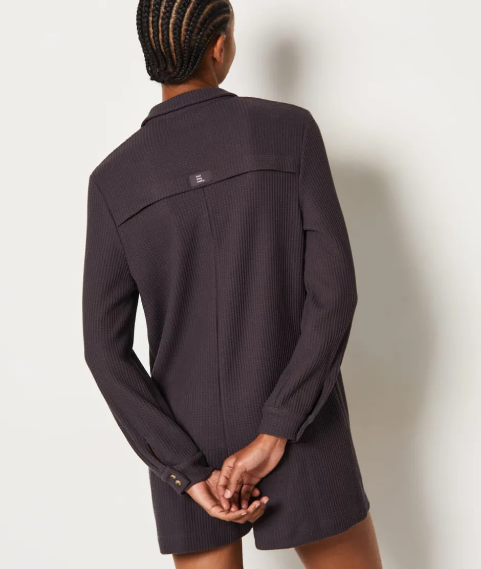 ETAM Homewear|Monos|Mono con botones en relieve NEGRO
