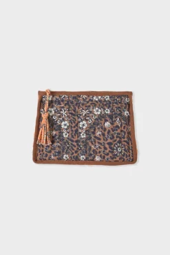 ETAM Accesorios|Neceser estampado de algodón ESTAMPADO FONDO MARR&Oacute;N
