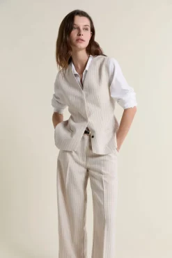 ETAM Corte Ancho|Pantalones|Pantalón a rayas IMP FD crudo