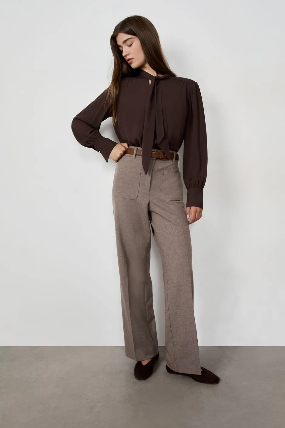 ETAM Corte Ancho|Pantalones|Pantalón corte ancho BEIGE