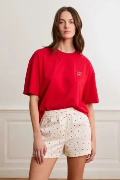ETAM Los Pijamas Más Responsables|Partes De Abajo De Pijama|Pantalón corto de pijama con estampado de corazones y algodón IMP FD crudo