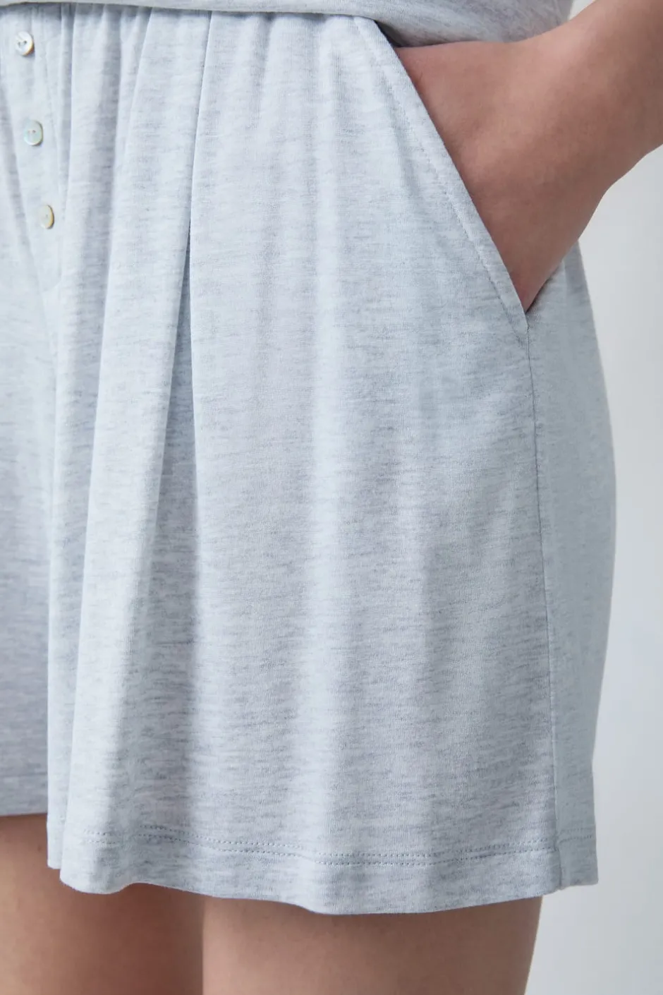 ETAM Partes De Abajo De Pijama|Los Pijamas Más Responsables|Pantalón corto de pijama de modal GRIS CLARO
