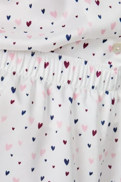 ETAM Partes De Abajo De Pijama|Los Pijamas Más Responsables|Pantalón cortos de pijama de satén con estampado de corazones MULTICOLOR
