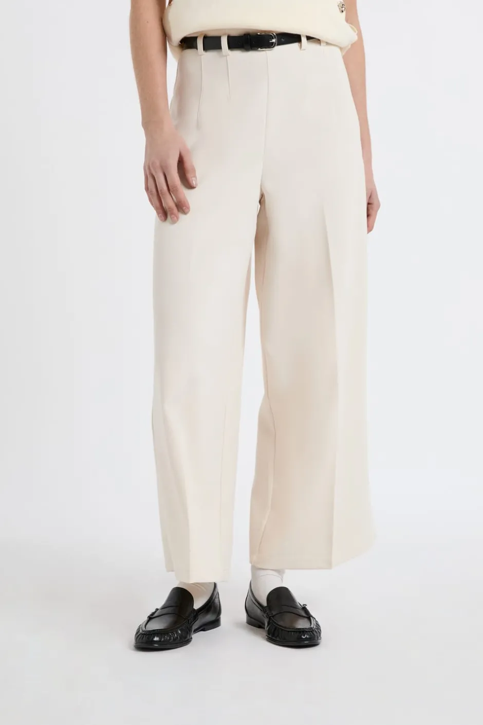 ETAM Corte Ancho|Pantalones|Pantalón cropped lino