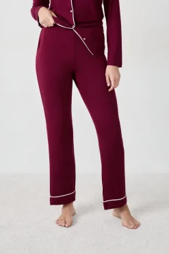 ETAM Partes De Abajo De Pijama|Los Pijamas Más Responsables|Pantalón de pijama BURDEOS GRANATE
