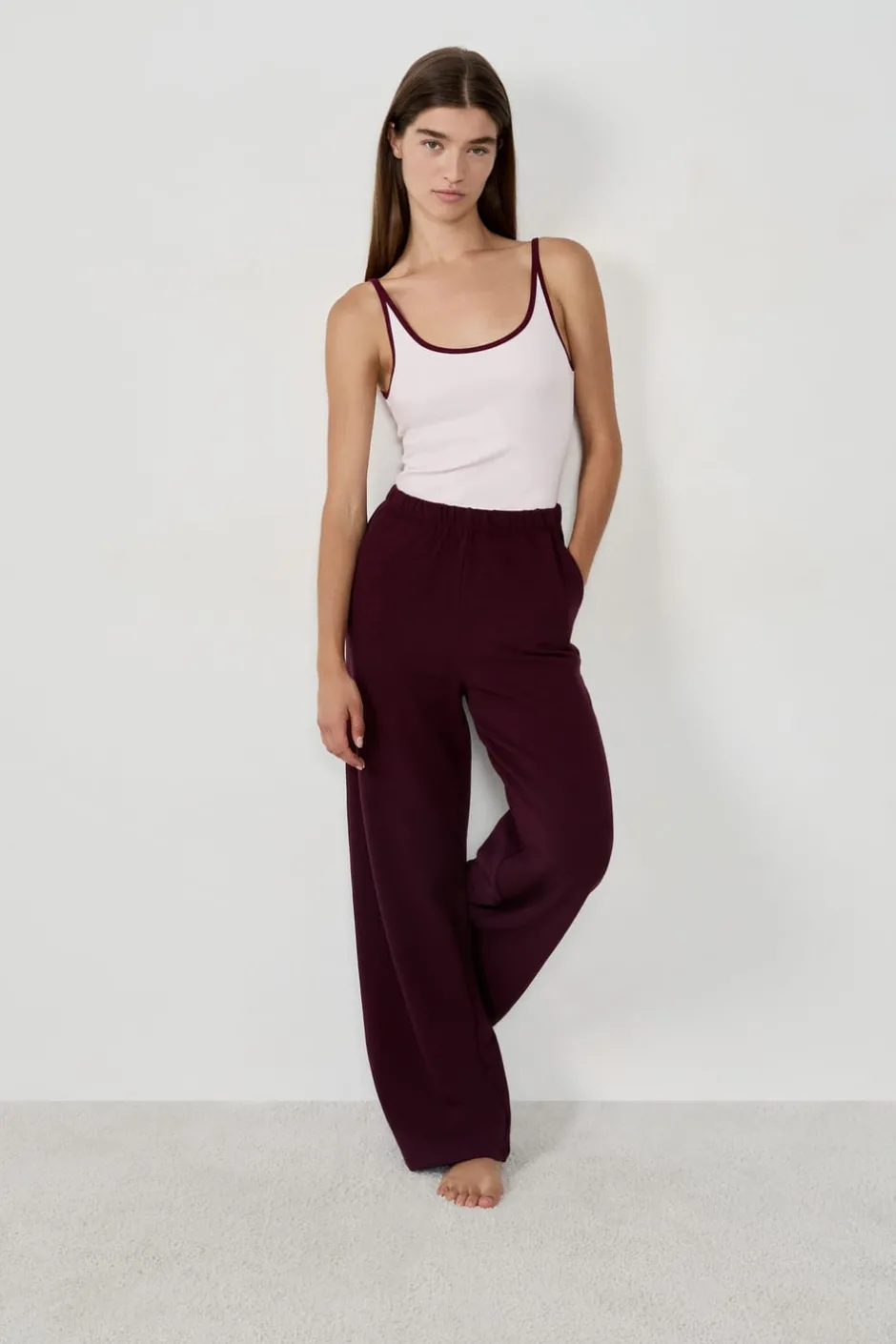 ETAM Homewear|Pijamas Calentitos|Pantalón de pijama BURDEOS GRANATE