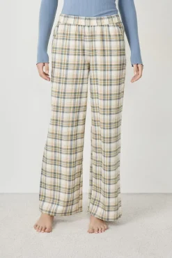 ETAM Partes De Abajo De Pijama|Los Pijamas Más Responsables|Pantalón de pijama a cuadros BEIGE