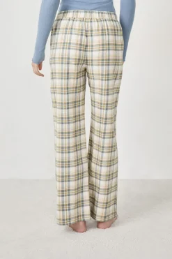 ETAM Partes De Abajo De Pijama|Los Pijamas Más Responsables|Pantalón de pijama a cuadros BEIGE