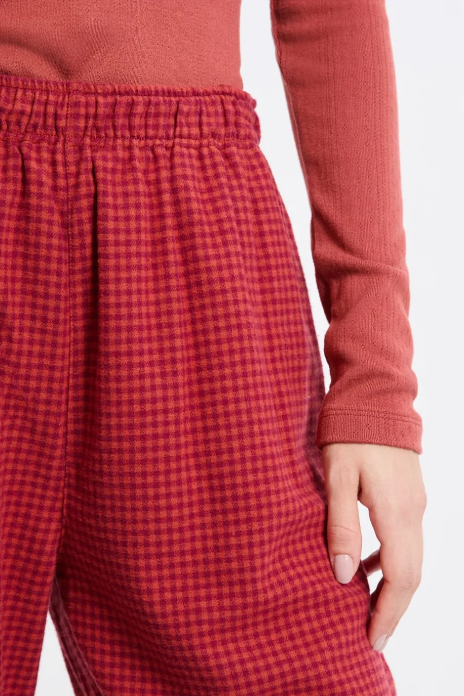 ETAM Partes De Abajo De Pijama|Los Pijamas Más Responsables|Pantalón de pijama a cuadros de algodón LADRILLO ROUX