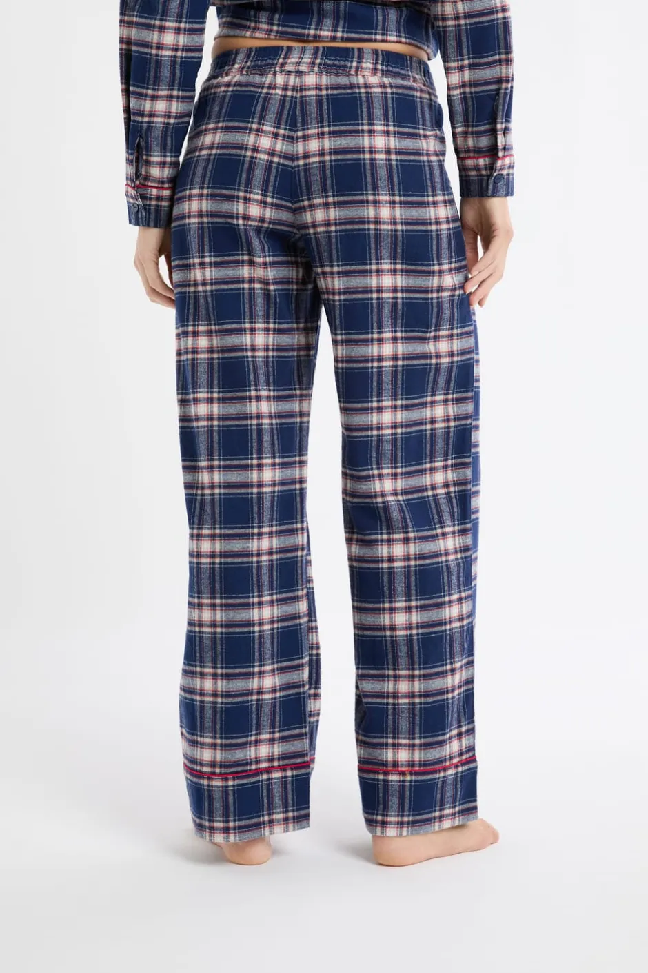 ETAM Los Pijamas Más Responsables|Partes De Abajo De Pijama|Pantalón de pijama a cuadros de algodón marino