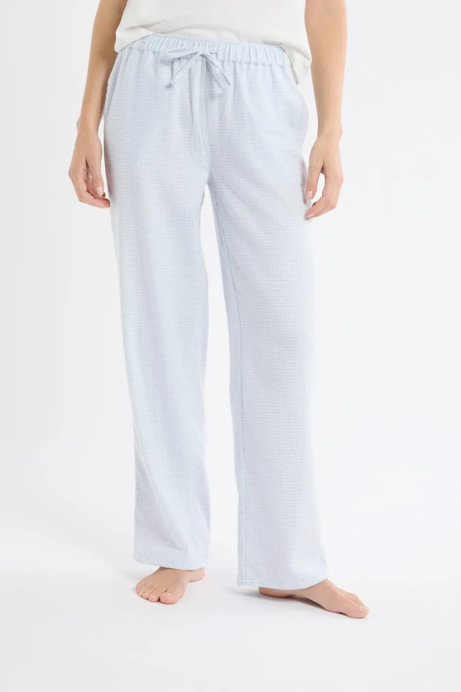 ETAM Los Pijamas Más Responsables|Partes De Abajo De Pijama|Pantalón de pijama a cuadros de algodón AZUL