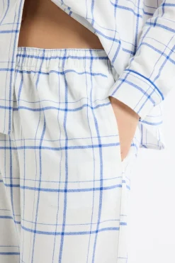 ETAM Los Pijamas Más Responsables|Partes De Abajo De Pijama|Pantalón de pijama a cuadros de algodón AZUL
