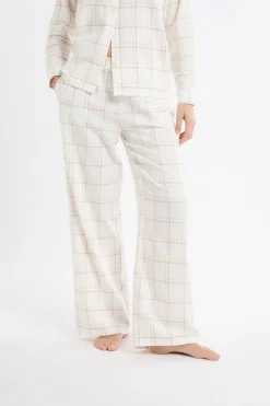 ETAM Los Pijamas Más Responsables|Partes De Abajo De Pijama|Pantalón de pijama a cuadros de algodón BEIGE